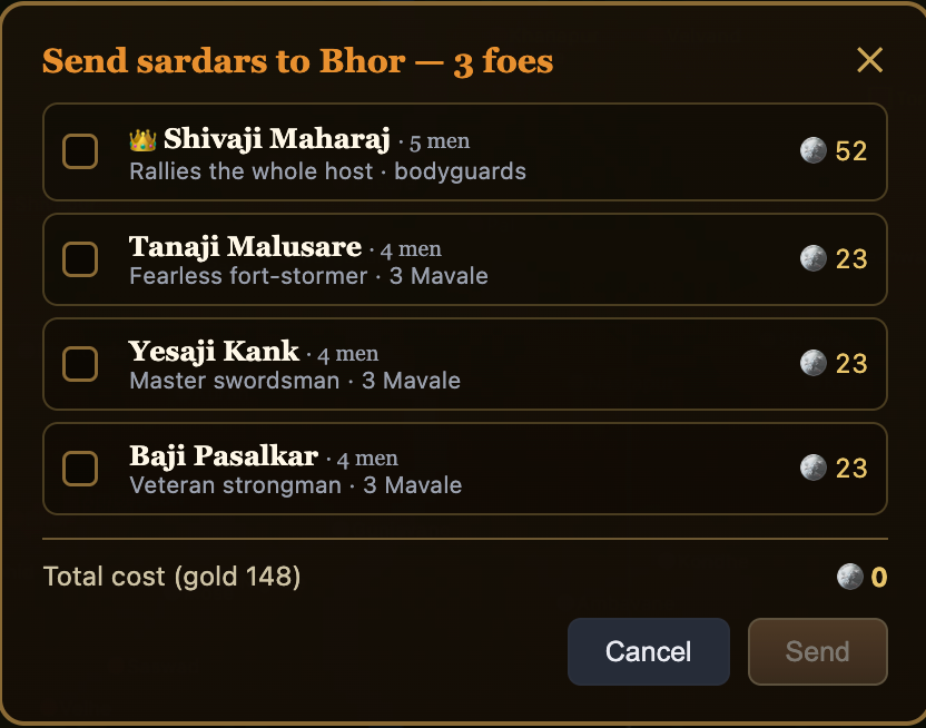 Send sardars to a mission