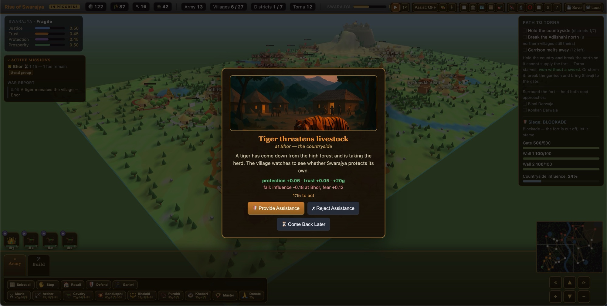 A mission plea — a tiger threatens a village's herd, and the country watches your answer