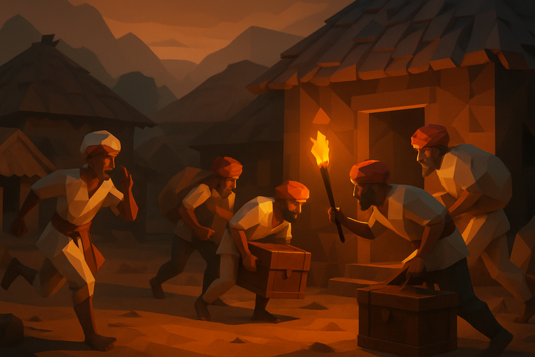 Bandits looting
